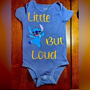 Stitch “Little But Loud” baby onesie